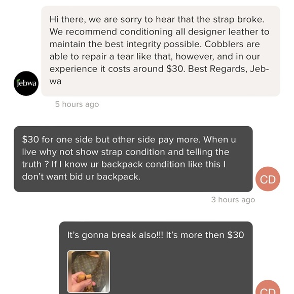 @jebwa they block me,I ask for responsibility as seller. - Picture 3 of 10